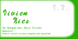 vivien nics business card